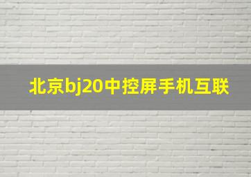 北京bj20中控屏手机互联