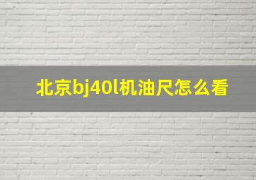 北京bj40l机油尺怎么看