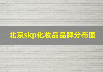 北京skp化妆品品牌分布图