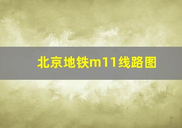 北京地铁m11线路图