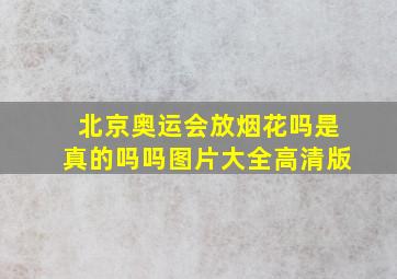 北京奥运会放烟花吗是真的吗吗图片大全高清版