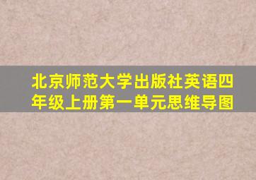 北京师范大学出版社英语四年级上册第一单元思维导图