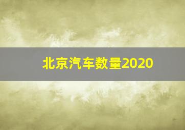 北京汽车数量2020