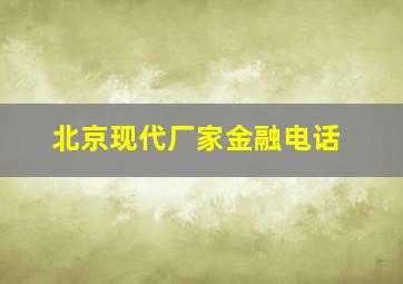 北京现代厂家金融电话