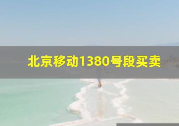 北京移动1380号段买卖