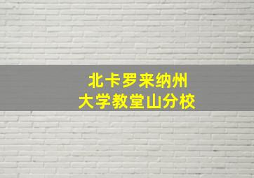 北卡罗来纳州大学教堂山分校