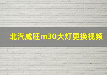 北汽威旺m30大灯更换视频