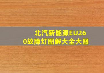 北汽新能源EU260故障灯图解大全大图