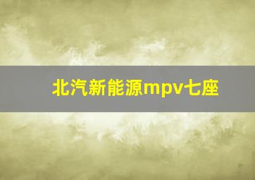 北汽新能源mpv七座