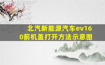 北汽新能源汽车ev160前机盖打开方法示意图