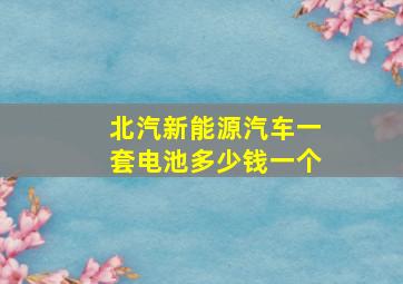 北汽新能源汽车一套电池多少钱一个