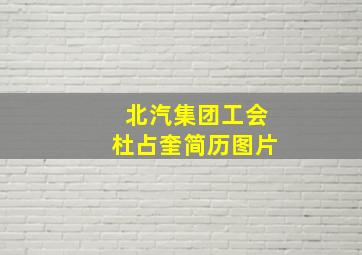 北汽集团工会杜占奎简历图片