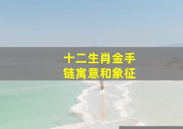 十二生肖金手链寓意和象征