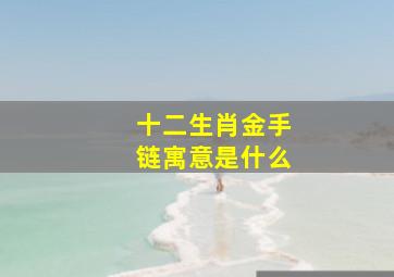 十二生肖金手链寓意是什么