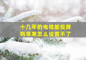 十几年的电视能投屏吗苹果怎么设置不了