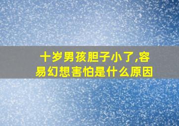 十岁男孩胆子小了,容易幻想害怕是什么原因