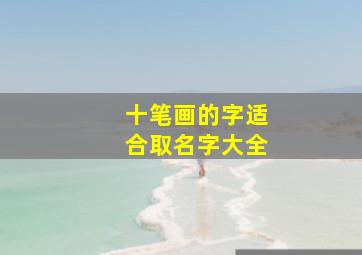 十笔画的字适合取名字大全