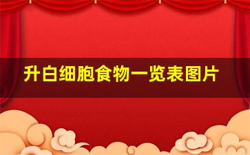 升白细胞食物一览表图片