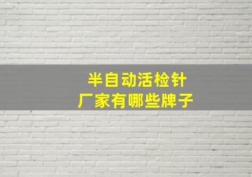 半自动活检针厂家有哪些牌子