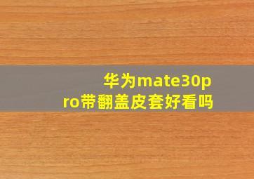 华为mate30pro带翻盖皮套好看吗