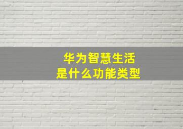 华为智慧生活是什么功能类型