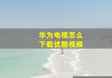 华为电视怎么下载优酷视频