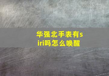 华强北手表有siri吗怎么唤醒