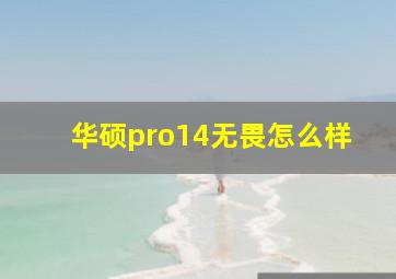 华硕pro14无畏怎么样