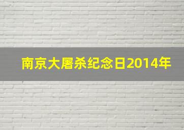 南京大屠杀纪念日2014年