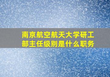 南京航空航天大学研工部主任级别是什么职务