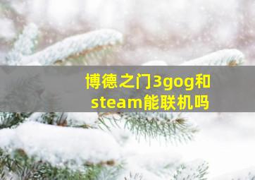 博德之门3gog和steam能联机吗