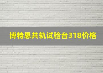 博特恩共轨试验台318价格