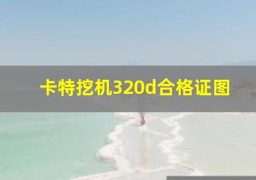 卡特挖机320d合格证图