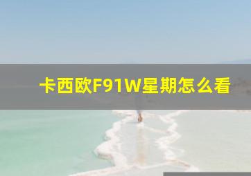 卡西欧F91W星期怎么看