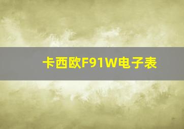 卡西欧F91W电子表