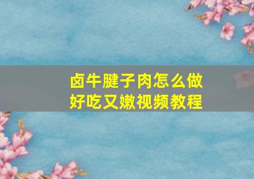 卤牛腱子肉怎么做好吃又嫩视频教程