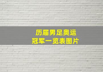 历届男足奥运冠军一览表图片