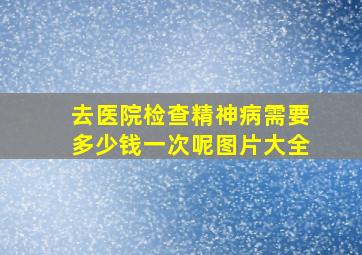 去医院检查精神病需要多少钱一次呢图片大全