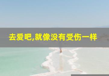 去爱吧,就像没有受伤一样