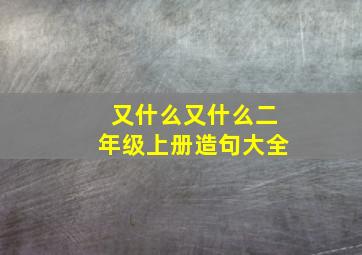 又什么又什么二年级上册造句大全