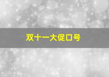 双十一大促口号