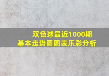 双色球最近1000期基本走势图图表乐彩分析