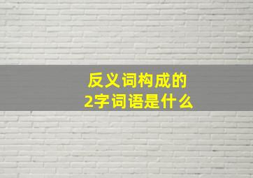 反义词构成的2字词语是什么