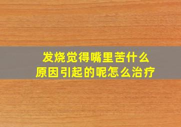 发烧觉得嘴里苦什么原因引起的呢怎么治疗