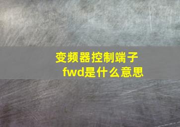 变频器控制端子fwd是什么意思