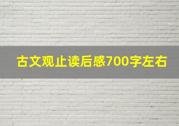 古文观止读后感700字左右