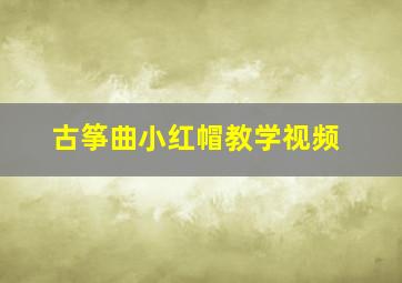 古筝曲小红帽教学视频