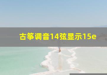 古筝调音14弦显示15e