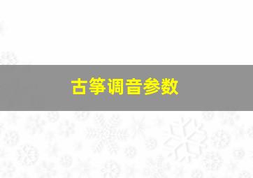 古筝调音参数