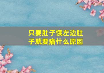 只要肚子饿左边肚子就要痛什么原因